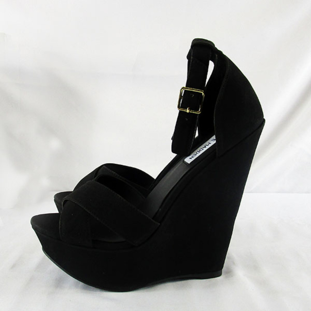 Steve Madden Xenon Black Platforms 8 - Picture 2 of 2